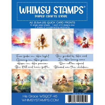 Whimsy Stamps Quick Card Fronts - His Grace